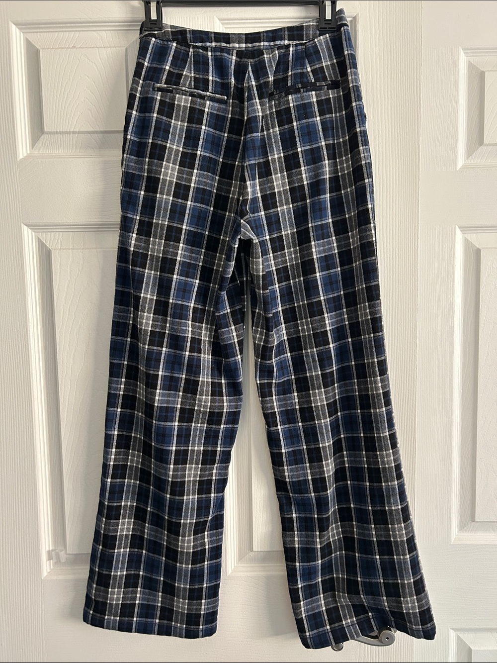 John Galt Brandy Melville Blue Plaid Wide Leg Pants XS Y2K - Picture 5 of 13